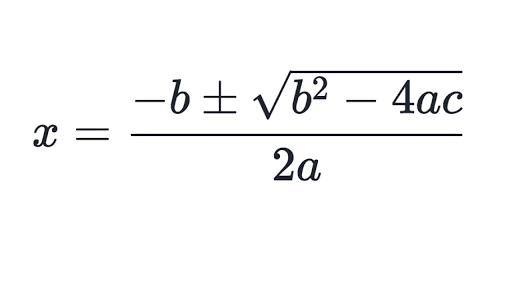 Formula for Quadratic Equation