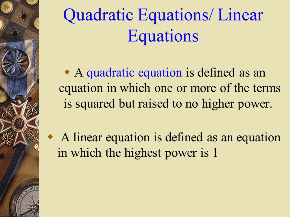  Difference Between Linear And Quadratic Equations 