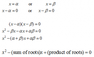 quadratic sor forming equations squared