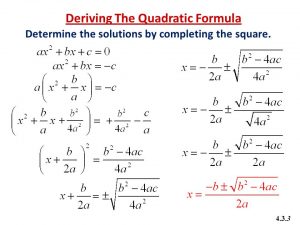 Quadratic Equation Derivation Proof in simple steps